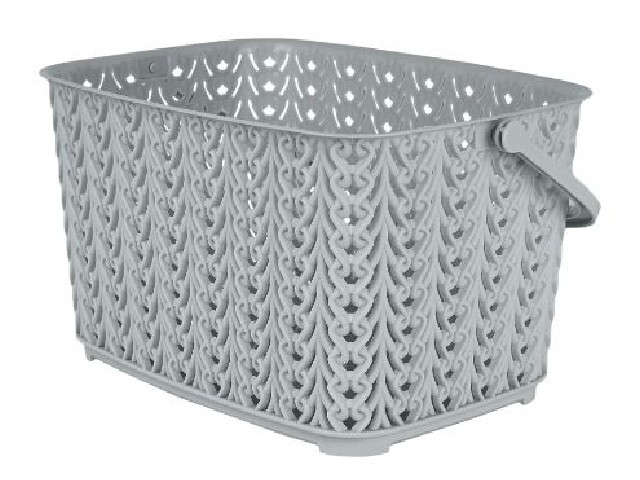 Корзина для храннения Plast Team Melange с ручкой 3л 233*175*12 мм серый шторм PT408610025